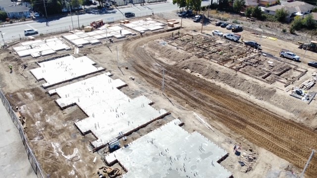 Ariel view of construction site at Aviara