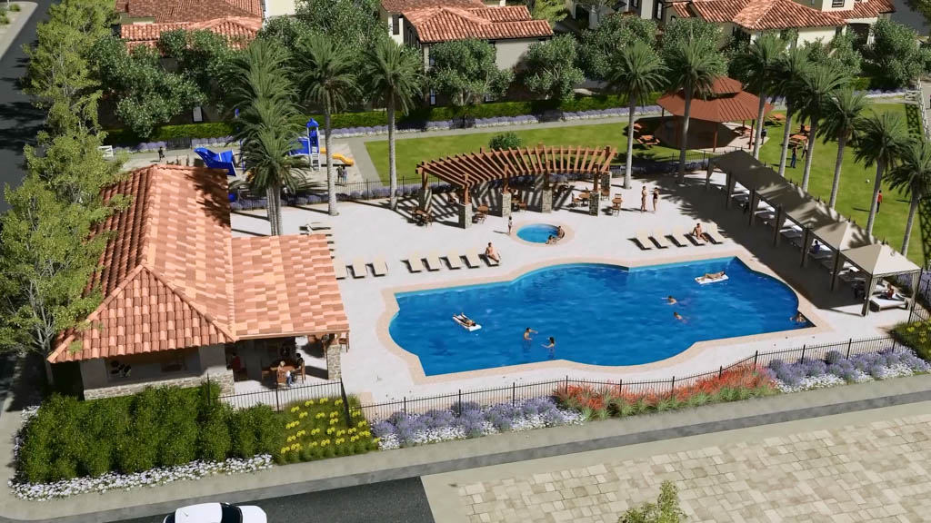 Pool area inside Adobe Springs