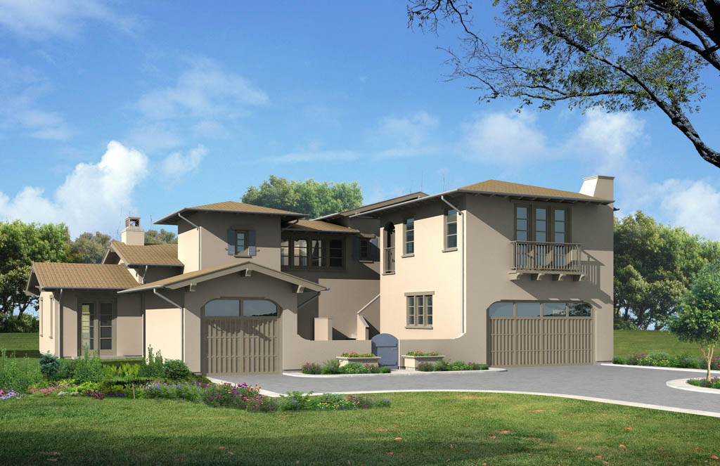 Front view rendering of home at Arrieta option 2