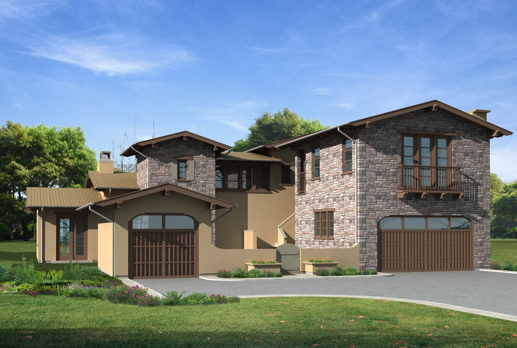 Front view rendering of home at Arrieta option 3