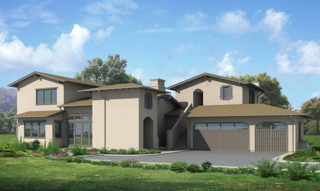Front view rendering of home at Arrieta option 4