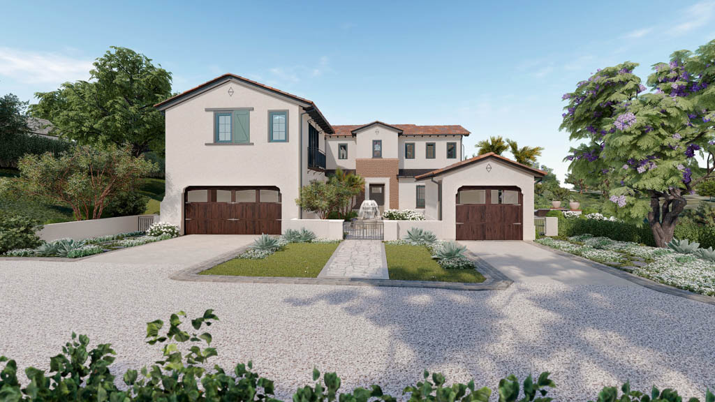 Front view rendering of home at Arrieta option 5