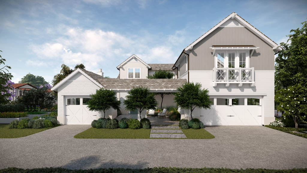 Front view rendering of home at Arrieta option 7