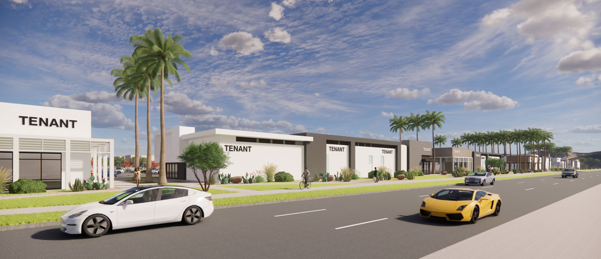 3D rendering of modern Tenant buildings in Catana