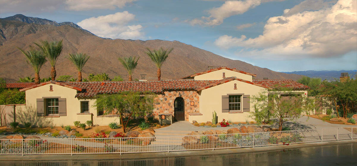 Wide view of the front area of the Monte Sereno home