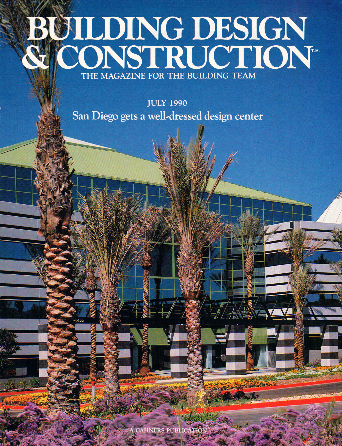Magazine cover for the construction of San Diego Design Center