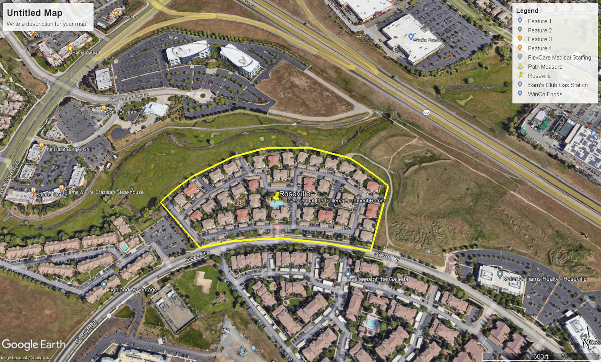 Aerial view of the Terraces at Highland development