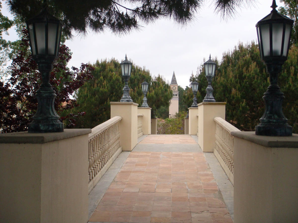 Bridge leading to a clock tower at Renaissance La Jolla