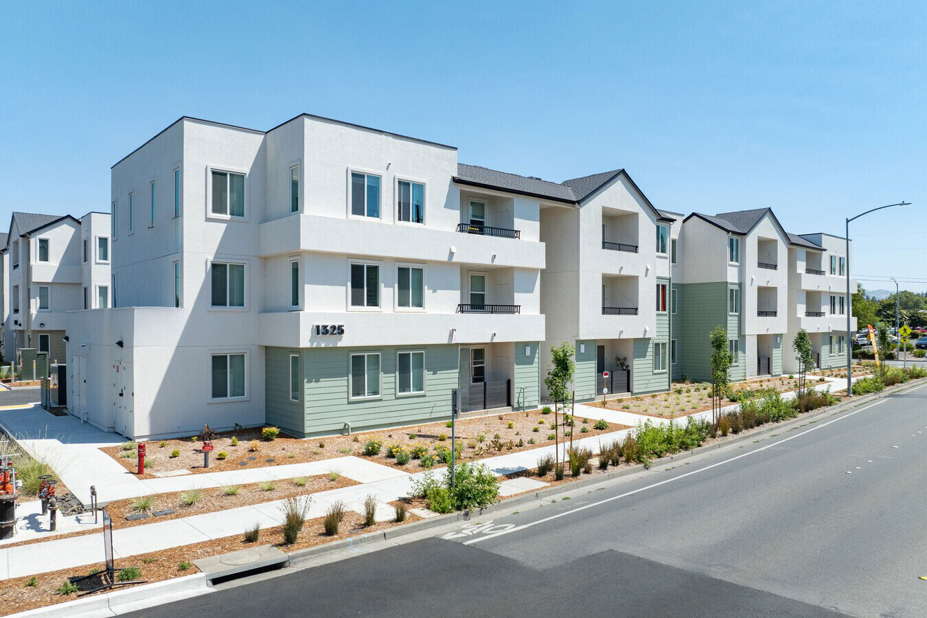 view from street of development