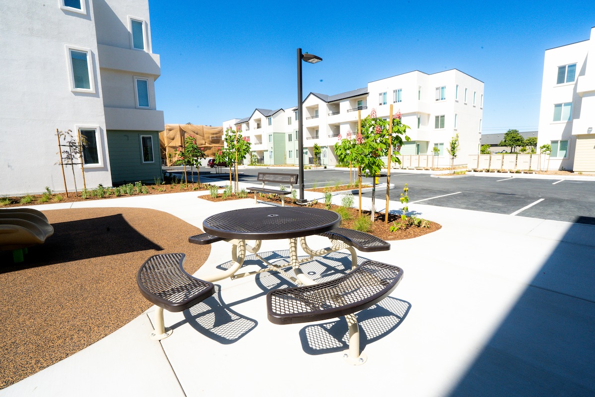 bench near lot area