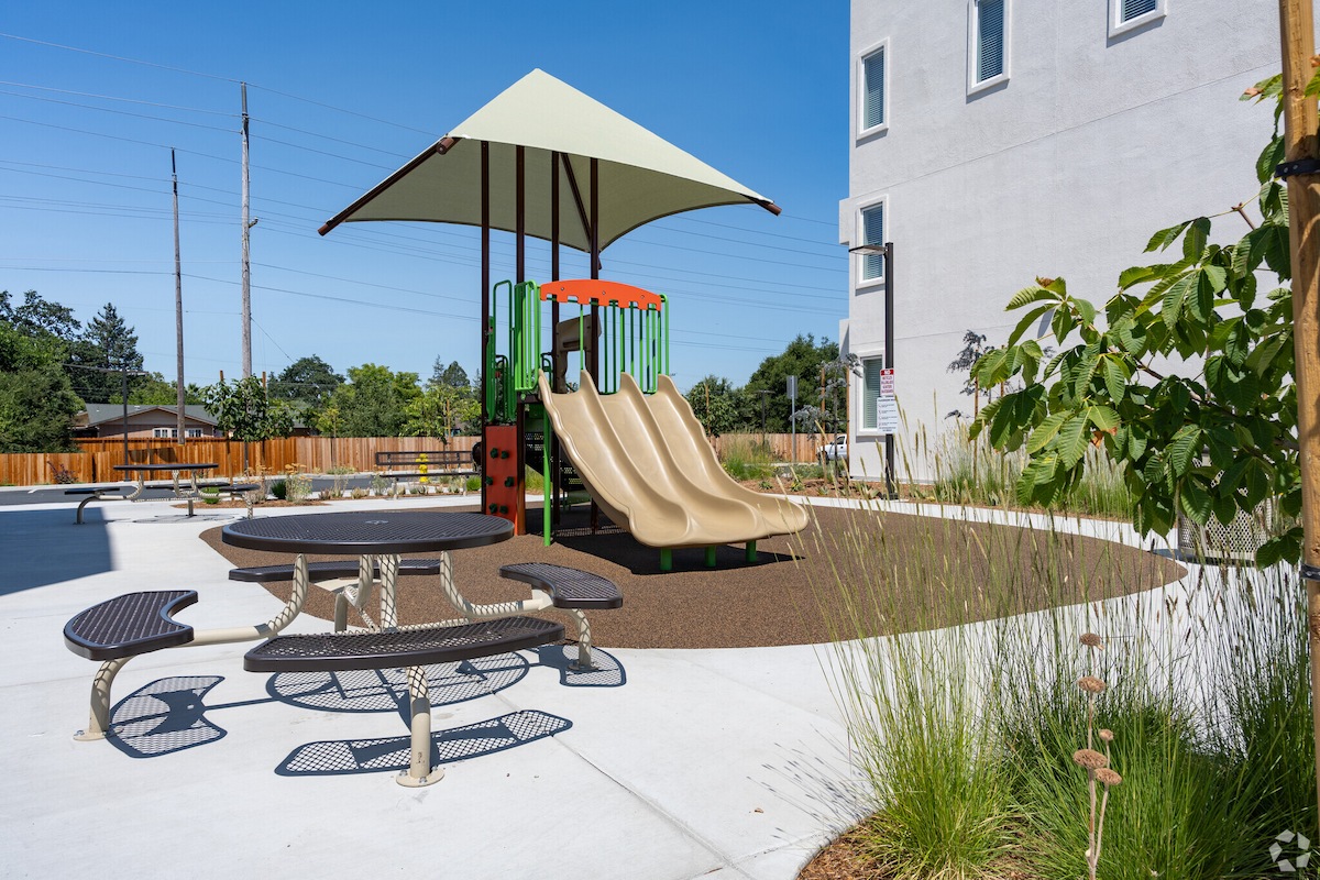 bench and slide